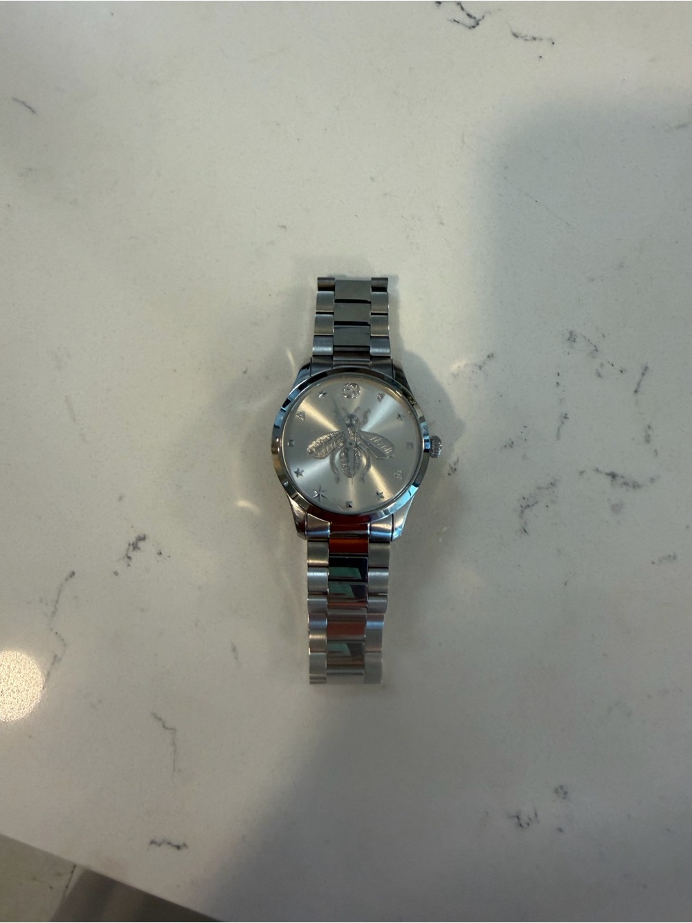 Gucci Silver Bee Dial Stainless Bracelet Watch - Picture 1 of 3